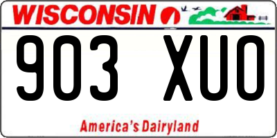WI license plate 903XUO