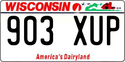 WI license plate 903XUP