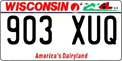 WI license plate 903XUQ