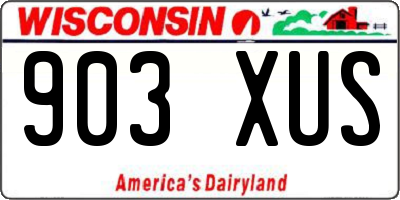 WI license plate 903XUS