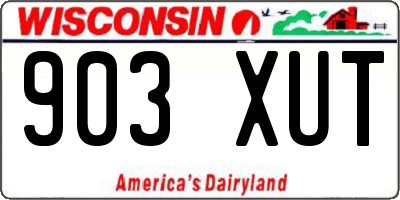 WI license plate 903XUT