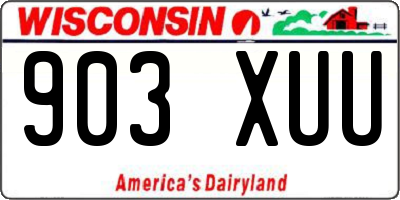 WI license plate 903XUU