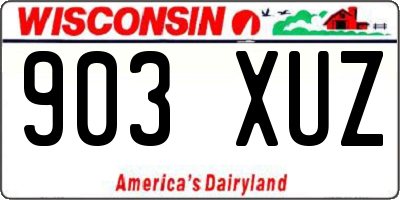 WI license plate 903XUZ