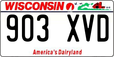 WI license plate 903XVD