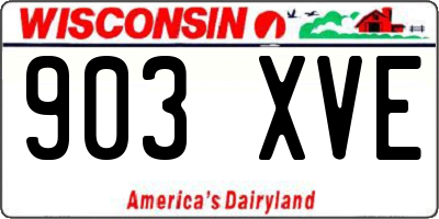WI license plate 903XVE