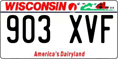 WI license plate 903XVF