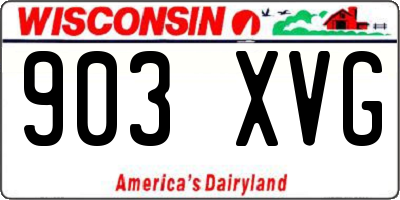 WI license plate 903XVG