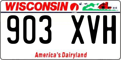 WI license plate 903XVH