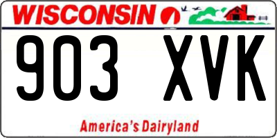 WI license plate 903XVK