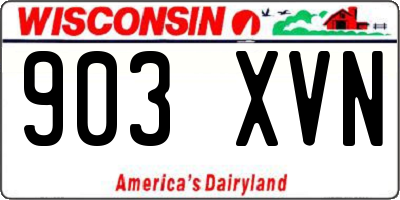 WI license plate 903XVN