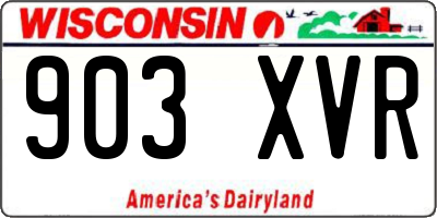 WI license plate 903XVR