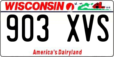 WI license plate 903XVS