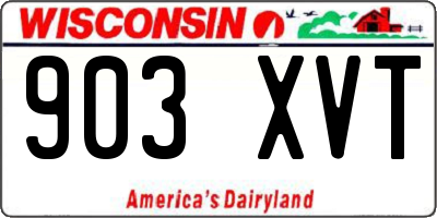 WI license plate 903XVT