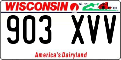 WI license plate 903XVV