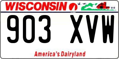 WI license plate 903XVW