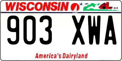 WI license plate 903XWA