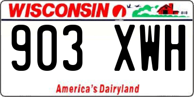 WI license plate 903XWH