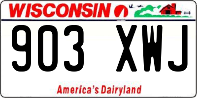 WI license plate 903XWJ