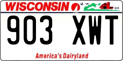 WI license plate 903XWT