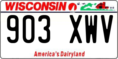 WI license plate 903XWV