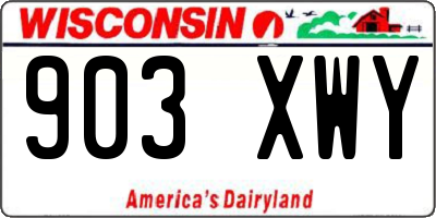 WI license plate 903XWY