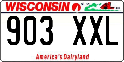 WI license plate 903XXL