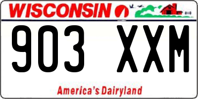 WI license plate 903XXM
