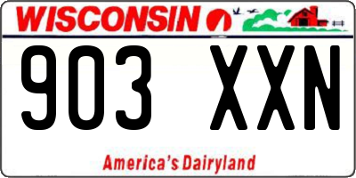 WI license plate 903XXN