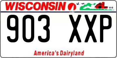 WI license plate 903XXP
