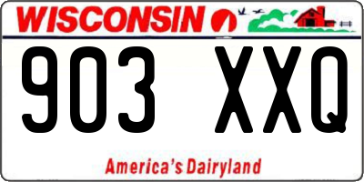 WI license plate 903XXQ