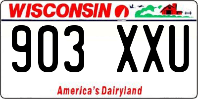WI license plate 903XXU