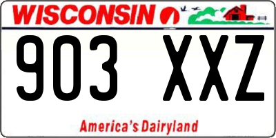WI license plate 903XXZ