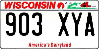 WI license plate 903XYA
