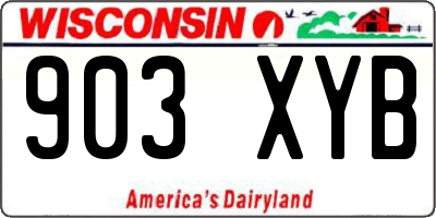 WI license plate 903XYB