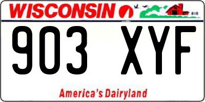 WI license plate 903XYF
