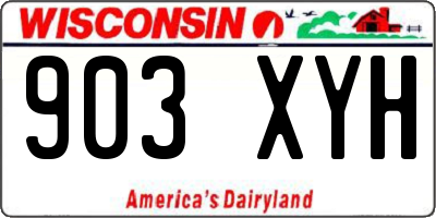 WI license plate 903XYH
