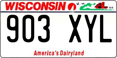 WI license plate 903XYL