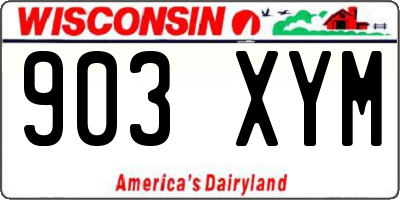 WI license plate 903XYM