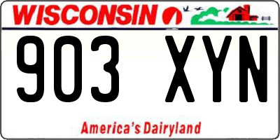 WI license plate 903XYN