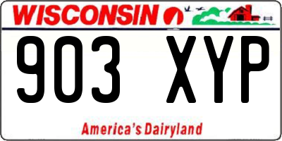 WI license plate 903XYP