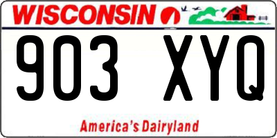 WI license plate 903XYQ