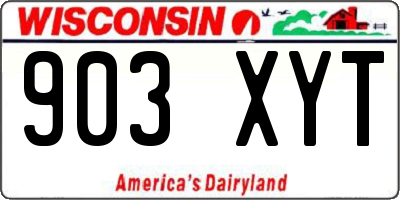 WI license plate 903XYT