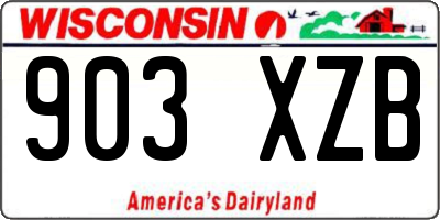 WI license plate 903XZB