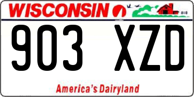 WI license plate 903XZD
