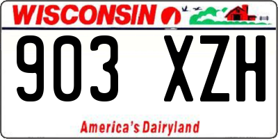 WI license plate 903XZH