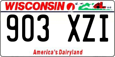 WI license plate 903XZI