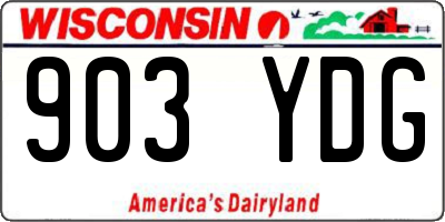 WI license plate 903YDG