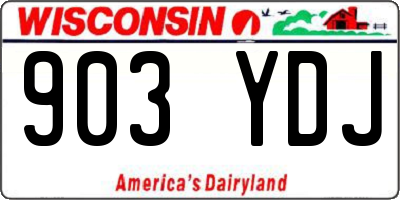 WI license plate 903YDJ
