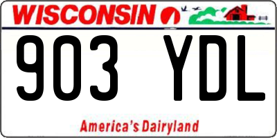 WI license plate 903YDL