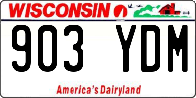 WI license plate 903YDM